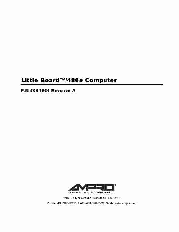 Ampro Corporation Computer Hardware 486E-page_pdf